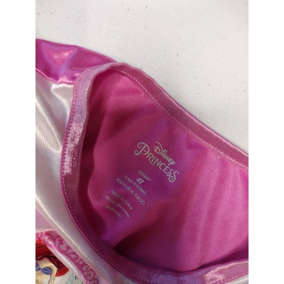 Disney Princess Pink Nightgown Toddler Girls 4T Mulan Rapunzel Jasmine Belle - Picture 3 of 4